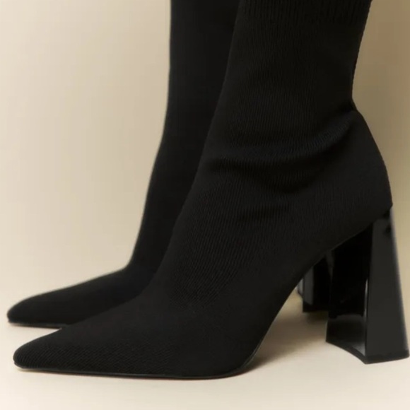 ZARA FABRIC HEELED ANKLE BOOTS SZ 9 EU 40 - Picture 6 of 12